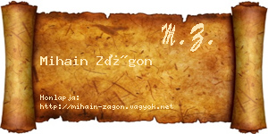 Mihain Zágon névjegykártya